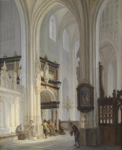 Interior de una iglesia de Bernardus van de Laar